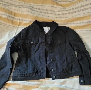 XXL stretchy Nine West black jean jacket